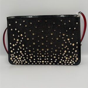 Christian Louboutin Black Clutch with Gold Studs